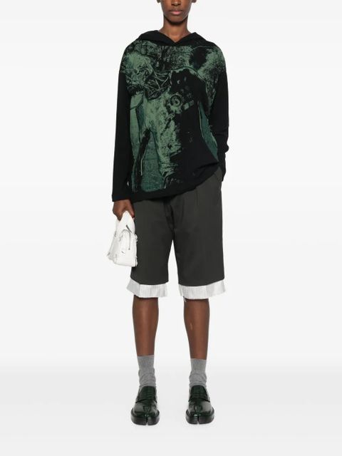 MM6 Maison Margiela numbers-motif hoodie - Black