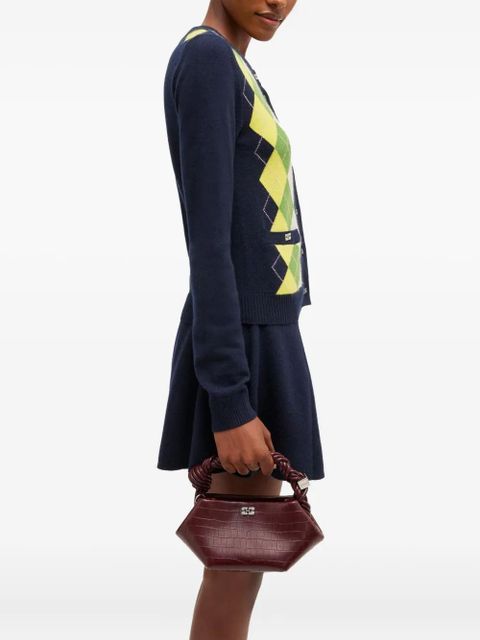 GANNI Bou twisted-handle tote bag - Red - zdjęcie produktu nr 2