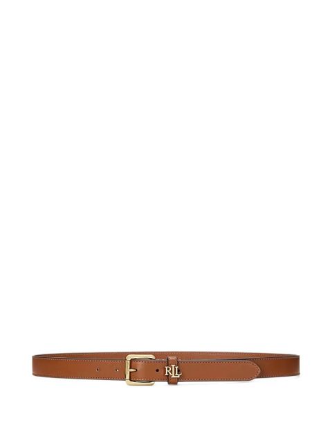 Lauren Ralph Lauren logo-plaque leather belt - Brown - zdjęcie produktu nr 1
