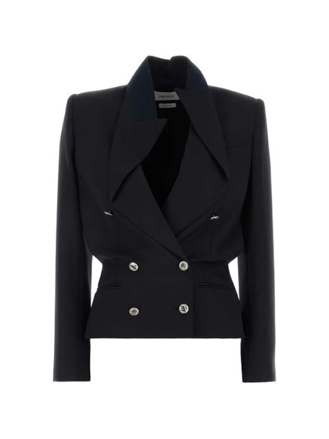 Alexander McQueen notched wool blazer - Black - zdjęcie produktu nr 1