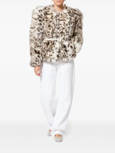 ISABEL MARANT Bahria animal-pattern jacket - Neutrals