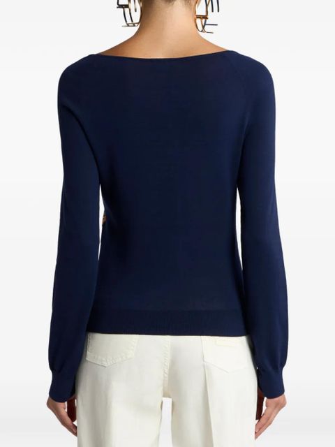 ETRO jacquard inlay top - Blue