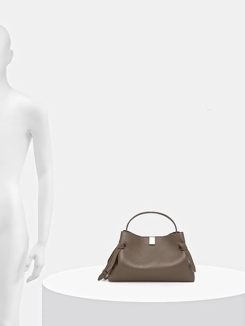 Yuzefi torebka skórzana GYOZA kolor szary YUZSS25-HB-GZ-L052