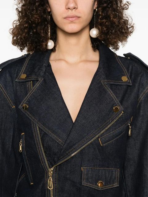 ZIMMERMANN Crush biker jacket - Blue