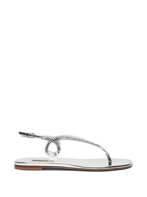 Casadei Josephine Thong flat sandals - Silver - zdjęcie produktu nr 1