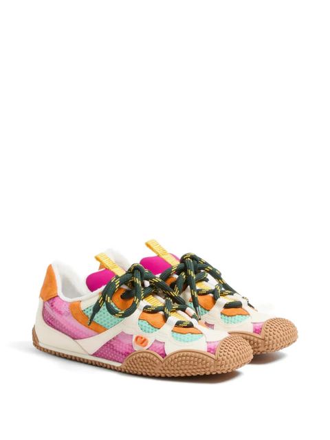 Valentino Garavani Amphibia sneakers in rubberized calfskin and split leather - Pink - zdjęcie produktu nr 2