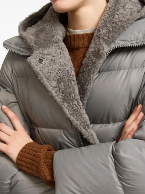 Yves Salomon hooded puffer jacket - Grey