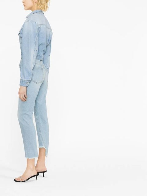 Off-White cropped denim jacket - Blue