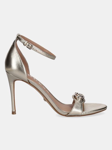 Guess sandały skórzane KABRINA kolor złoty FLTKAB LEM03 - zdjęcie produktu nr 2