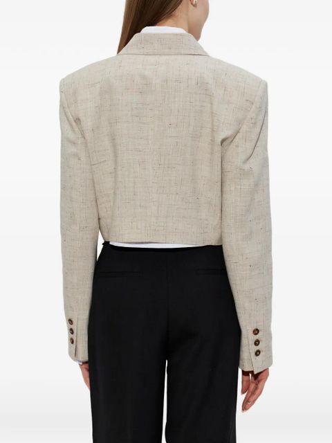 Vivienne Westwood Ls Cut Off double-breasted cropped jacket - Neutrals
