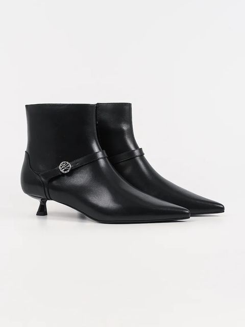 Karl Lagerfeld botki skórzane PASHA damskie kolor czarny na szpilce KL30168 - zdjęcie produktu nr 2