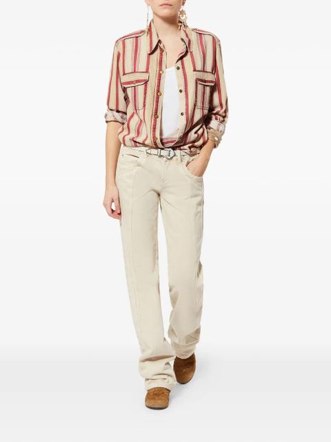 MARANT ÉTOILE GELVA striped shirt - Red - zdjęcie produktu nr 2