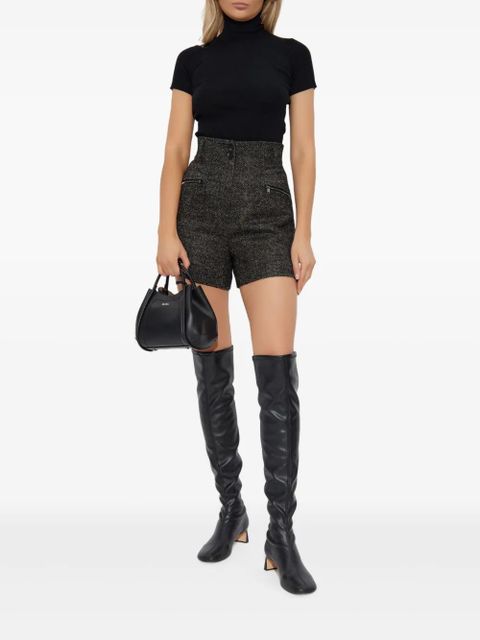 Max Mara Bolzano herringbone high-waisted shorts - Brown - zdjęcie produktu nr 2