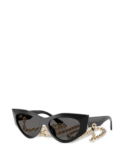 Jimmy Choo cat-eye chain sunglasses - Black - zdjęcie produktu nr 2