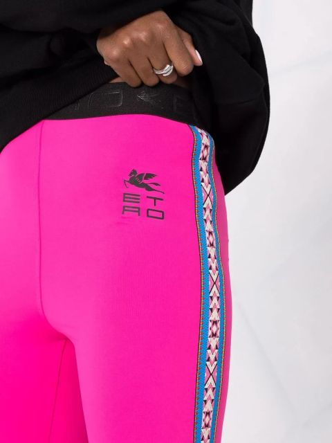 ETRO logo-print leggings - Pink