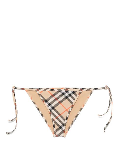 Burberry Check bikini bottoms - Neutrals - zdjęcie produktu nr 1