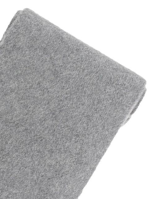ROTATE BIRGER CHRISTENSEN logo-patch scarf - Grey