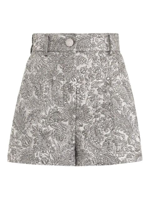 Dolce & Gabbana floral-jacquard shorts - Silver - zdjęcie produktu nr 1