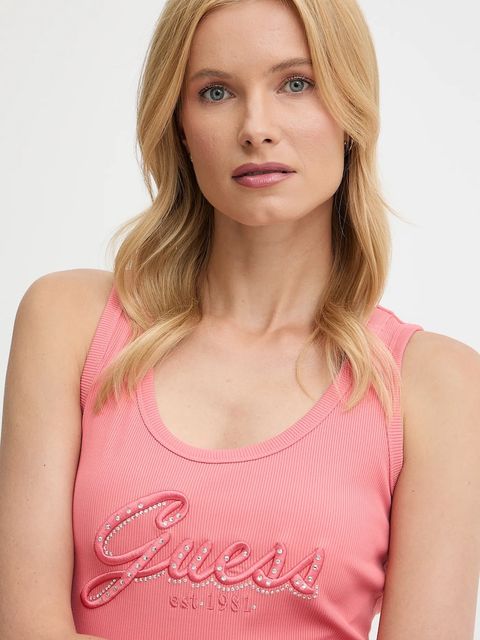 Guess top RAISSA kolor pomarańczowy W5YP00 KCXJ2
