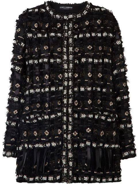 Dolce & Gabbana embroidered single-breasted blazer - Black - zdjęcie produktu nr 1