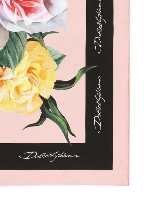 Dolce & Gabbana floral-print scarf - Pink - zdjęcie produktu nr 2