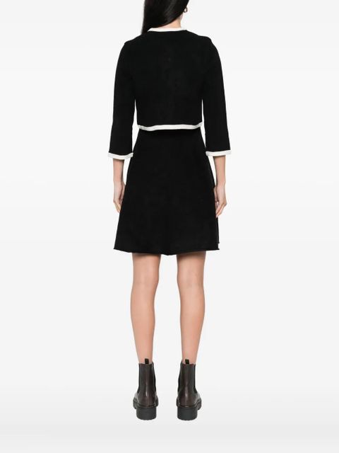 Maje button-detailed flared dress - Black