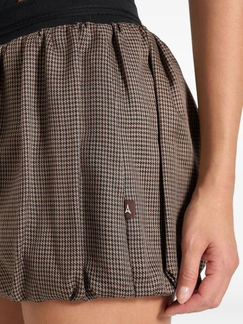 Manière De Voir balloon houndstooth shorts - Brown