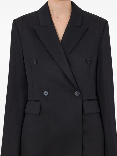 LouLou de Saison Hornlds double-breasted peak-lapel blazer - Black - zdjęcie produktu nr 2