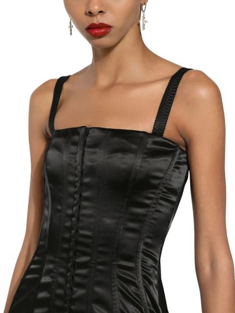 Dolce & Gabbana cross-charm hoop earrings - Silver