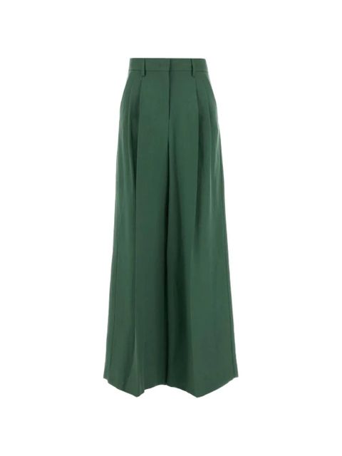 Weekend Max Mara pleated wide-leg trousers - Green - zdjęcie produktu nr 1