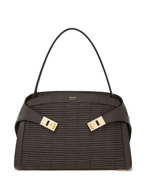 Ferragamo Hug soft medium shoulder bag - Brown - zdjęcie produktu nr 1