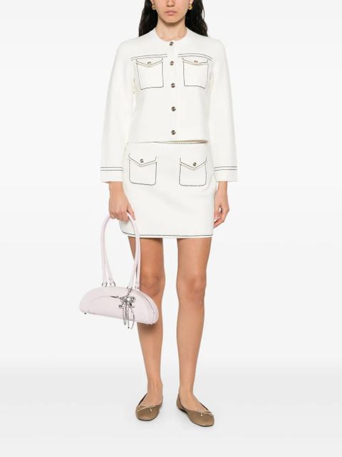 Self-Portrait Curved Charm shoulder bag - Purple - zdjęcie produktu nr 2