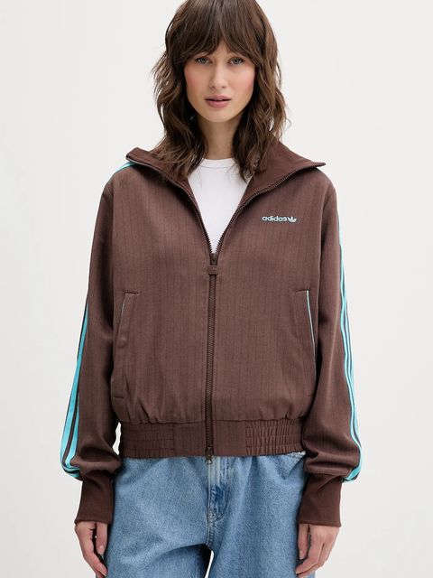 adidas Originals bluza Tailored Tt damska kolor brązowy z aplikacją JX5311 - zdjęcie produktu nr 1