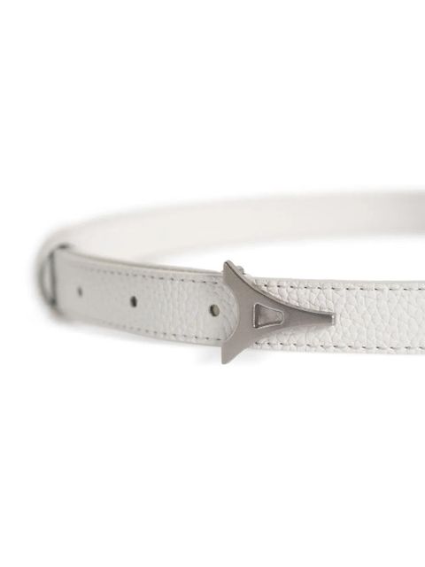 Manière De Voir Leonie Eiffel slim suede belt - White