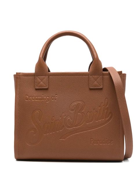 MC2 Saint Barth medium Vanity logo-embossed grained-leather tote bag - Brown - zdjęcie produktu nr 1
