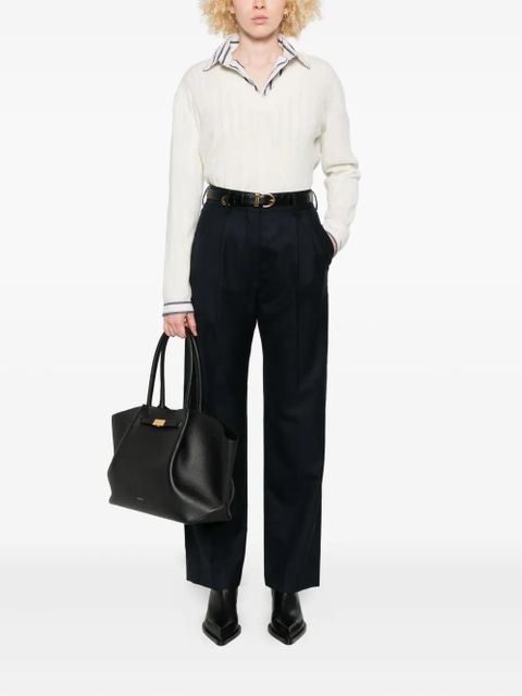 Max Mara ribbed V-neck sweater - White