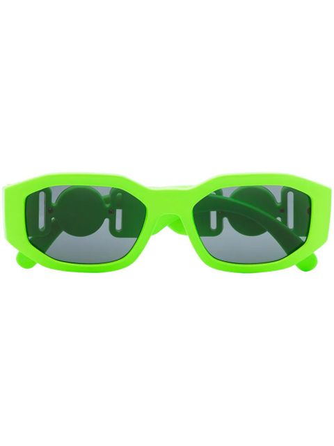 Versace Eyewear Medusa Biggie rectangle-frame sunglasses - Green - zdjęcie produktu nr 1
