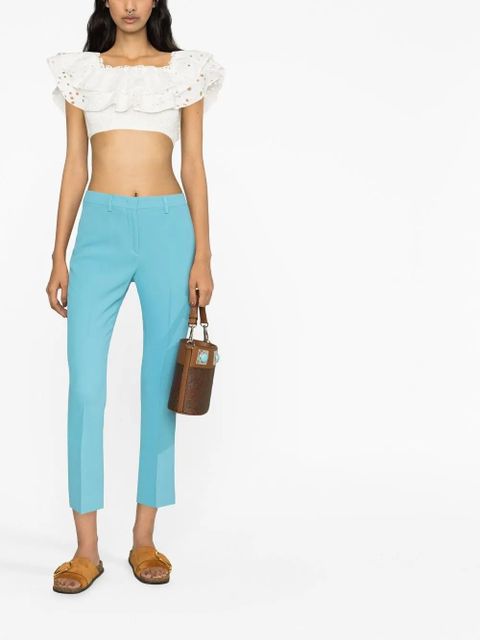 ETRO cropped tailored trousers - Blue