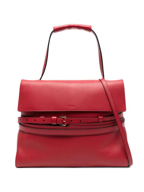 Moschino buckle strap leather tote bag - Red - zdjęcie produktu nr 1