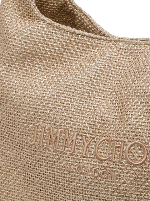 Jimmy Choo Diamond raffia shoulder bag - Neutrals
