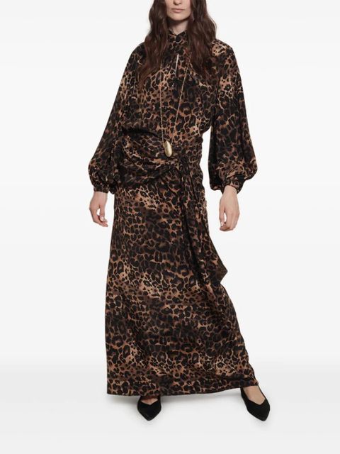 Johanna Ortiz Wild Confidant knotted maxi skirt - Brown - zdjęcie produktu nr 2