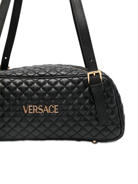 Versace small quilted shoulder bag - Black