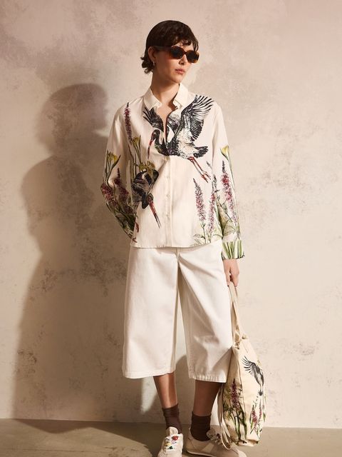 Medicine koszula damska z dodatkiem lnu - zdjęcie produktu nr 1