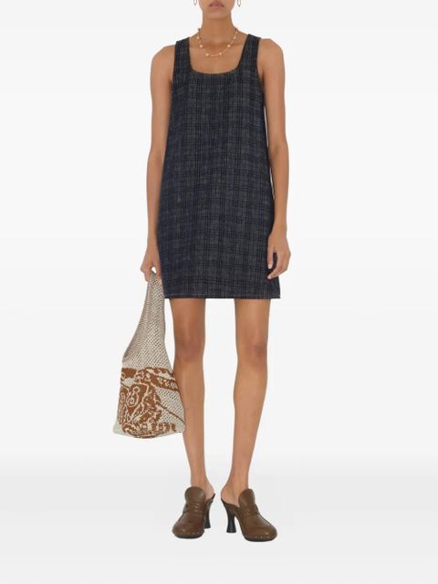 Burberry checked denim dress - Blue - zdjęcie produktu nr 2