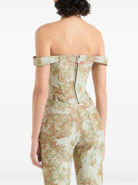 Manière De Voir Bonnie jacquard top - Green