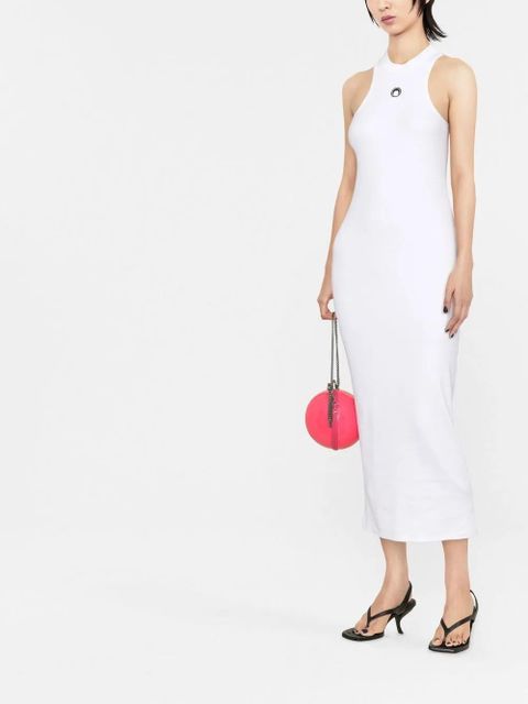 Marine Serre logo-print sleeveless dress - White - zdjęcie produktu nr 2