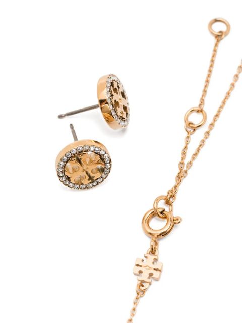 Tory Burch Miller crystal-embellished necklace and earring set - Gold - zdjęcie produktu nr 2