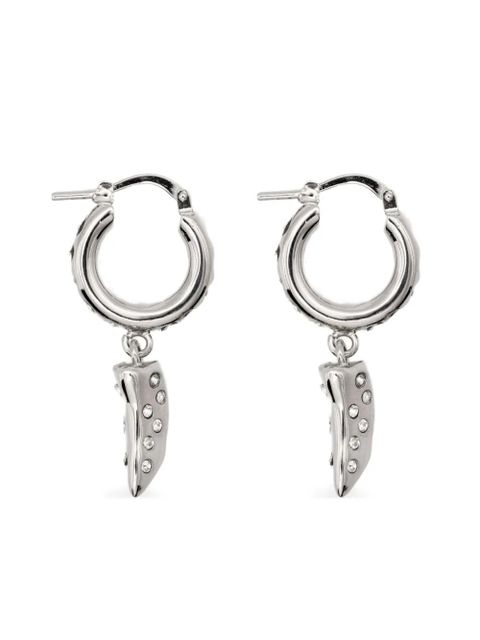 Marni crystal-embellished hoop earrings - Silver - zdjęcie produktu nr 1