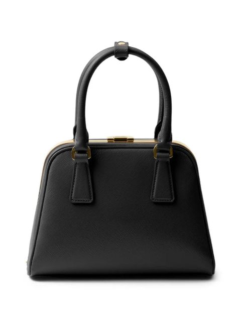 Prada Pyramid leather tote bag - Black