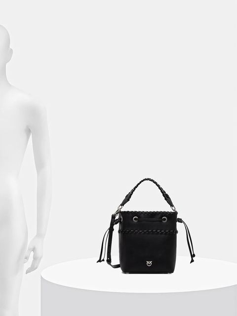 Pinko torebka skórzana kolor czarny 104303 A2OR